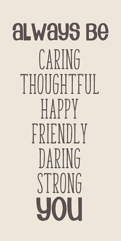 Always be You Black Ornate Wood Framed Art Print with Double Matting by Quach, Anna