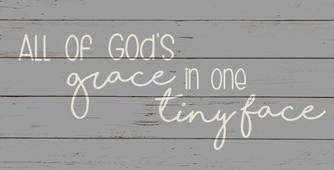 Tiny Face Black Ornate Wood Framed Art Print with Double Matting by Quach, Anna