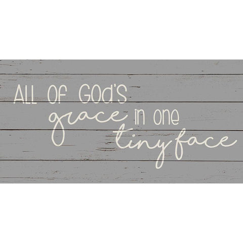 Tiny Face Black Modern Wood Framed Art Print by Quach, Anna