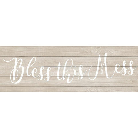 Bless this Mess Black Modern Wood Framed Art Print with Double Matting by Quach, Anna