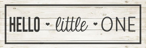 Hello Little One Black Ornate Wood Framed Art Print with Double Matting by Quach, Anna