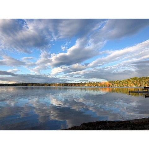 Peaceful Lake Black Modern Wood Framed Art Print by DeRice, Julie