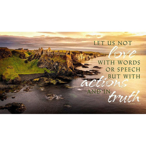 Love with Actions Gold Ornate Wood Framed Art Print with Double Matting by Amos, Andy