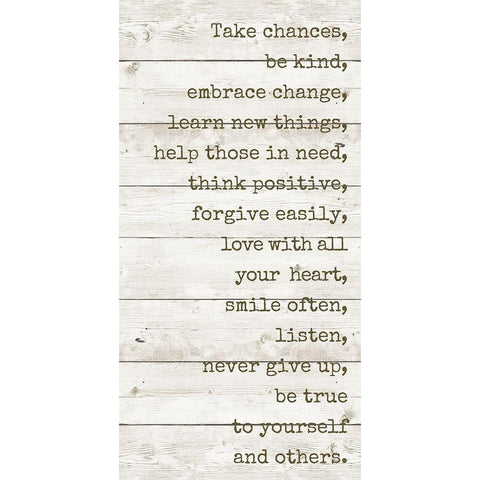 Take Chances White Modern Wood Framed Art Print by Quach, Anna