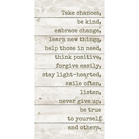 Take Chances White Modern Wood Framed Art Print by Quach, Anna