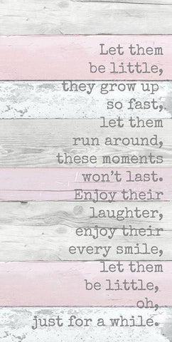 Let Them be Little White Modern Wood Framed Art Print with Double Matting by Quach, Anna