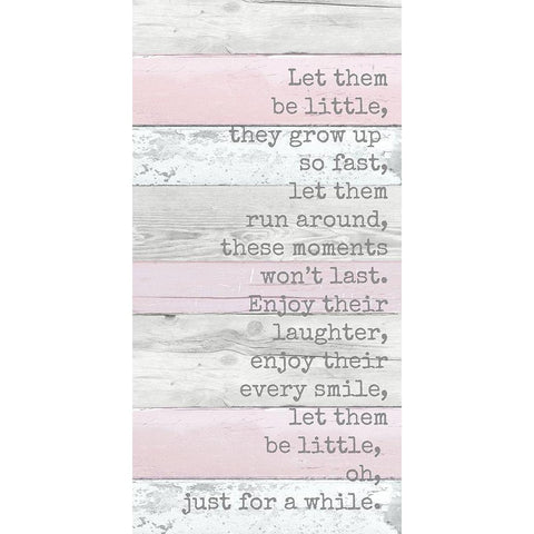 Let Them be Little Black Modern Wood Framed Art Print by Quach, Anna