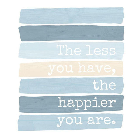 The Less You Have Black Modern Wood Framed Art Print by Quach, Anna