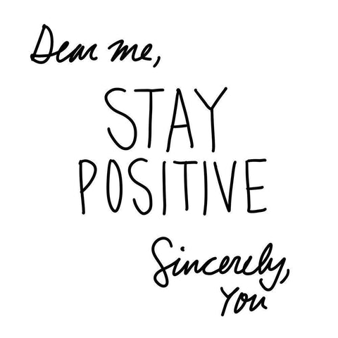 Dear Me Black Modern Wood Framed Art Print with Double Matting by SD Graphics Studio