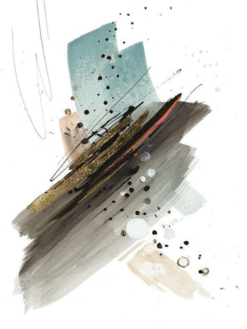 Migration (Centered) White Modern Wood Framed Art Print with Double Matting by Pinto, Patricia