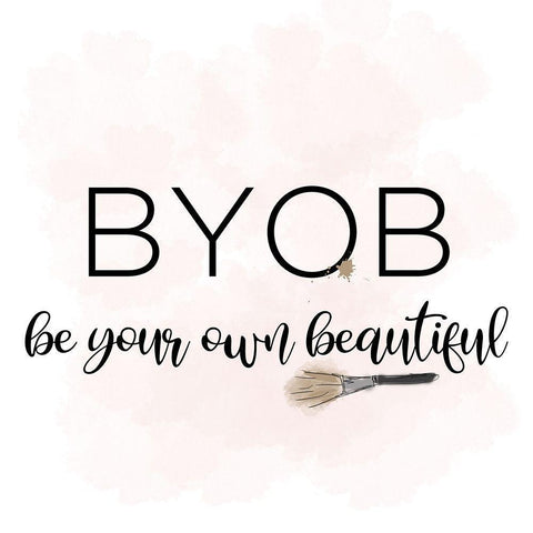 BYOB Black Modern Wood Framed Art Print by Quach, Anna