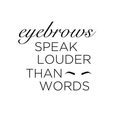 Eyebrows Black Modern Wood Framed Art Print with Double Matting by Quach, Anna