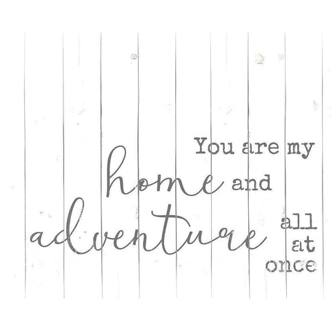 You are my Home and Adventure Gold Ornate Wood Framed Art Print with Double Matting by Quach, Anna