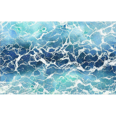 Pool Ripples White Modern Wood Framed Art Print by Amaya