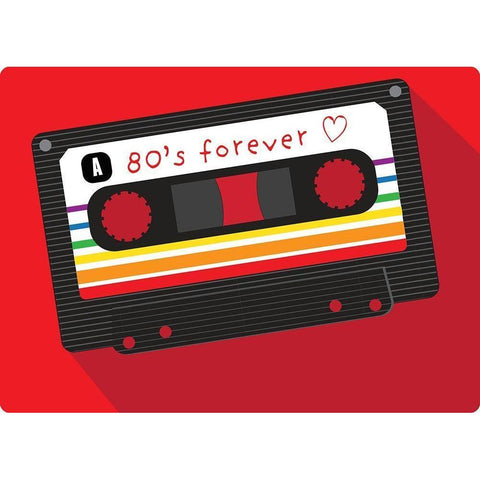 Retro 80s White Modern Wood Framed Art Print by Bucheli, Jen