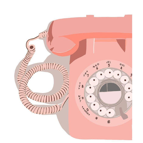 Vintage Phone Black Modern Wood Framed Art Print by Bucheli, Jen