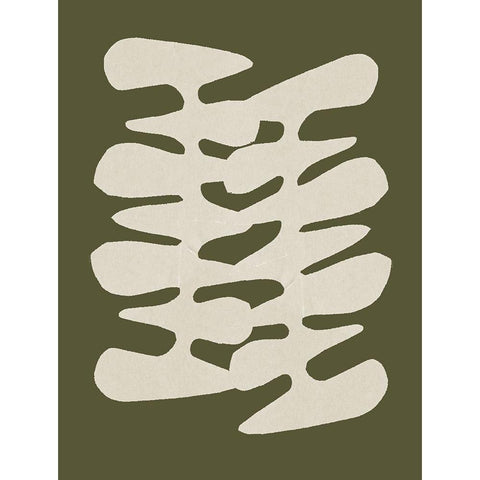 Retro Shapes I Gold Ornate Wood Framed Art Print with Double Matting by Bucheli, Jen