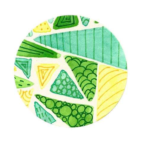 Retro Circle II White Modern Wood Framed Art Print by Bucheli, Jen