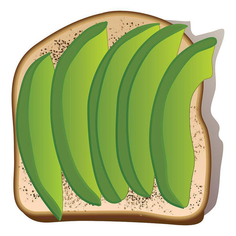 Simple Avocado Toast Black Modern Wood Framed Art Print by Bucheli, Jen