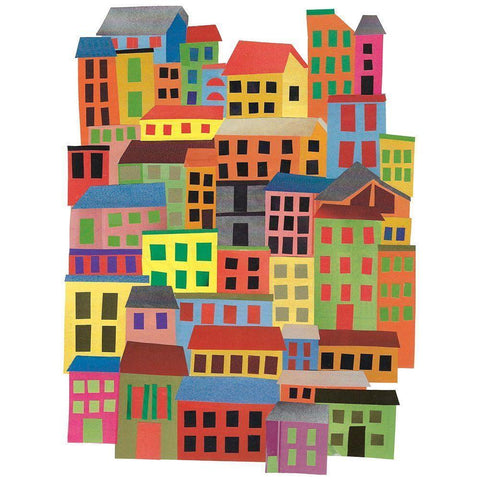 Mid Town City Gold Ornate Wood Framed Art Print with Double Matting by Bucheli, Jen