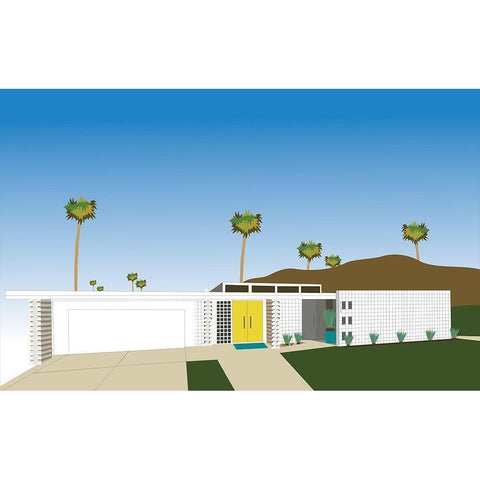 Palm Spring Living II Black Modern Wood Framed Art Print by Bucheli, Jen