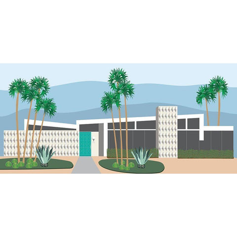 Mod Home White Modern Wood Framed Art Print by Bucheli, Jen