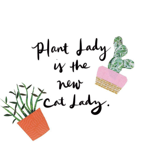 Plant Lady Black Modern Wood Framed Art Print by Bucheli, Jen