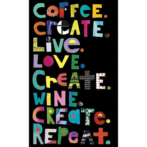 Create White Modern Wood Framed Art Print by Bucheli, Jen
