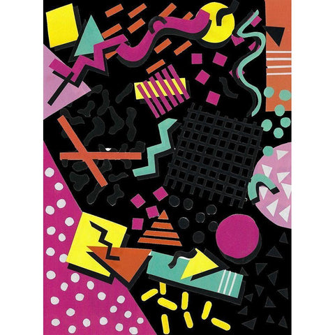 Graffiti Black Modern Wood Framed Art Print by Bucheli, Jen