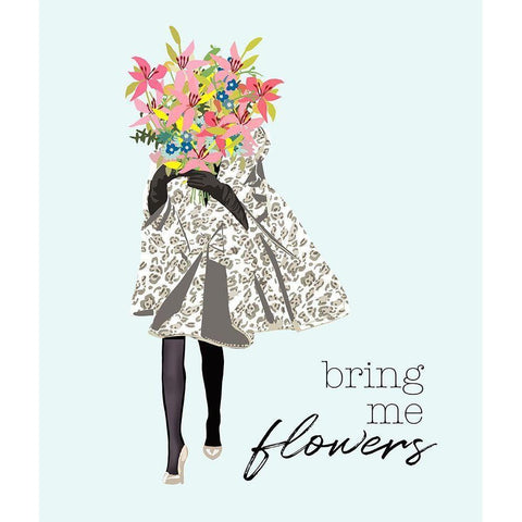 Bring Me Flowers Gold Ornate Wood Framed Art Print with Double Matting by Bucheli, Jen
