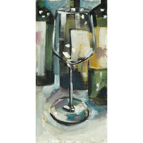 Pour the Wine Black Modern Wood Framed Art Print with Double Matting by French-Roussia, Heather A.