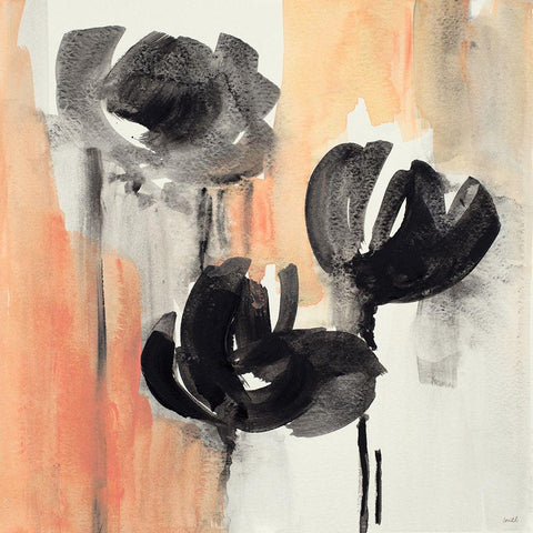 Blushing Tulips I Gold Ornate Wood Framed Art Print with Double Matting by Loreth, Lanie