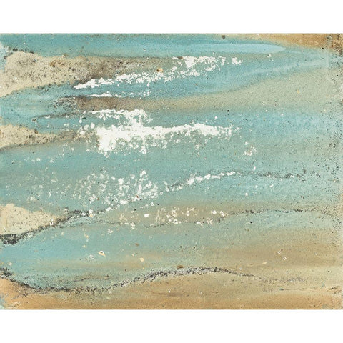 Shoreline Abstract Black Modern Wood Framed Art Print with Double Matting by Morris, Megan