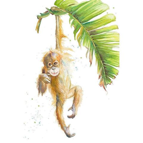 Monkeys in the Jungle I Gold Ornate Wood Framed Art Print with Double Matting by Pinto, Patricia