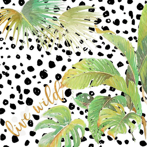 Live Wild White Modern Wood Framed Art Print with Double Matting by Pinto, Patricia