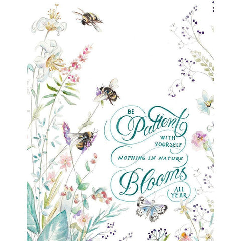 Patient Blooms Gold Ornate Wood Framed Art Print with Double Matting by Pinto, Patricia