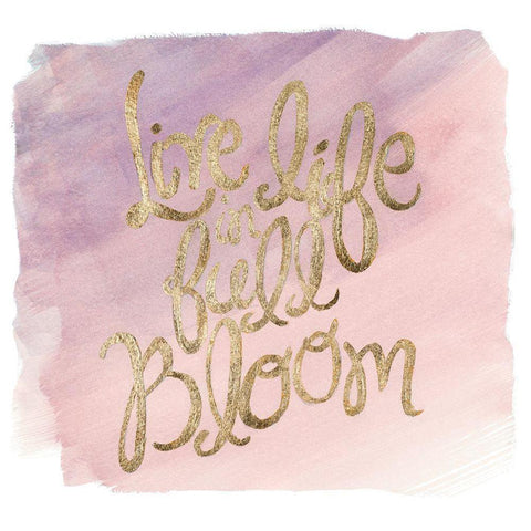 Live Life in Full Bloom White Modern Wood Framed Art Print by Pinto, Patricia