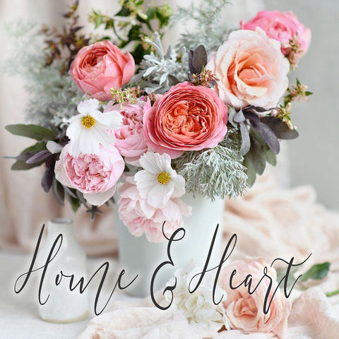 Home And Heart White Modern Wood Framed Art Print by Gardner, Sarah