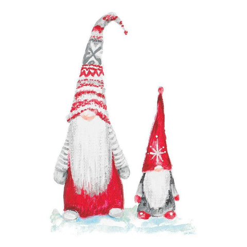 Gnome Duo Black Modern Wood Framed Art Print by Gaynor, Janice