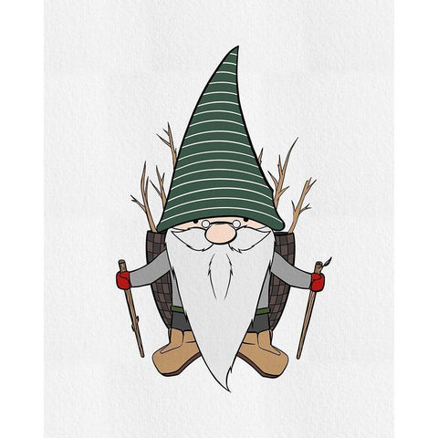 Nature Gnomes I Black Modern Wood Framed Art Print with Double Matting by Edwins, Hugo