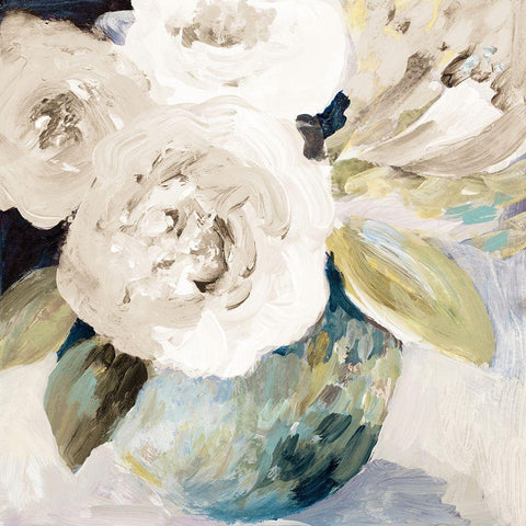 Spring Roses Gold Ornate Wood Framed Art Print with Double Matting by Loreth, Lanie