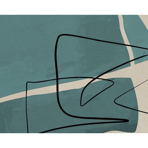Different Strokes II Black Modern Wood Framed Art Print by Meneely, Dan