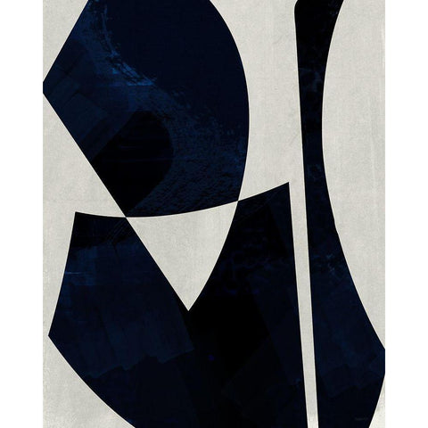 Black Machine II Black Modern Wood Framed Art Print by Meneely, Dan