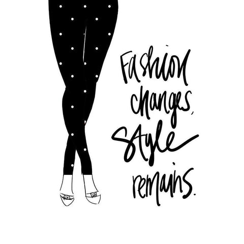 Fashion Changes-Style Remains Black Modern Wood Framed Art Print by Quach, Anna