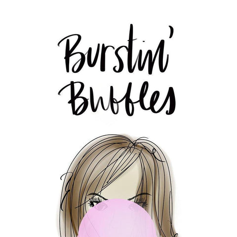 Sassy Hair Dont Care I White Modern Wood Framed Art Print by Quach, Anna