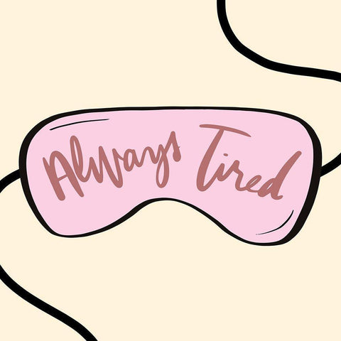 Always Tired Mask Black Modern Wood Framed Art Print by Quach, Anna