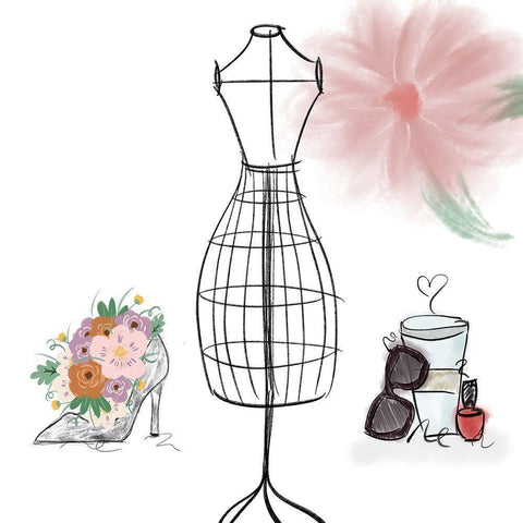 Visions of Fashion VI Black Modern Wood Framed Art Print by Quach, Anna