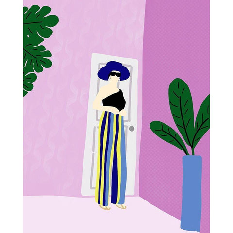Dress and Ready II Black Modern Wood Framed Art Print by Quach, Anna