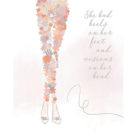 Visions White Modern Wood Framed Art Print by Quach, Anna