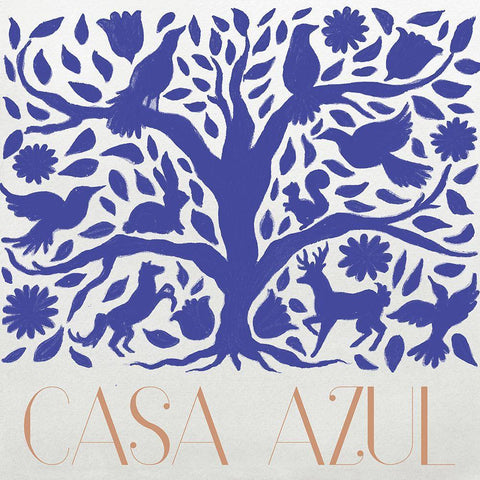 Casa Azul White Modern Wood Framed Art Print with Double Matting by Medley, Elizabeth